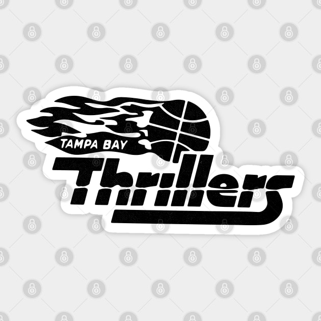 Retro Tampa Bay Thrillers Basketball 1984 Sticker by LocalZonly